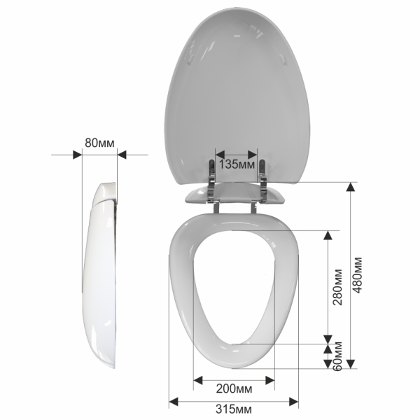 Сиденье для унитаза Melana 821BS с микролифтом
